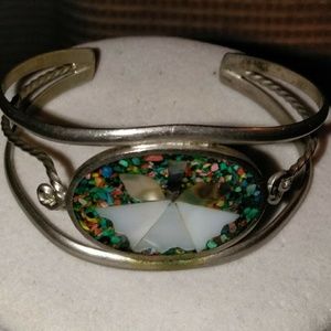 Alpaca Mexico Silver Mother of Pearl Bracelet